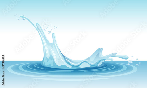 A water splash on white background