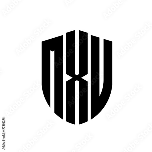 MXV letter logo design. MXV modern letter logo with black background. MXV creative  letter logo. simple and modern letter logo. vector logo modern alphabet font overlap style. Initial letters MXV  photo
