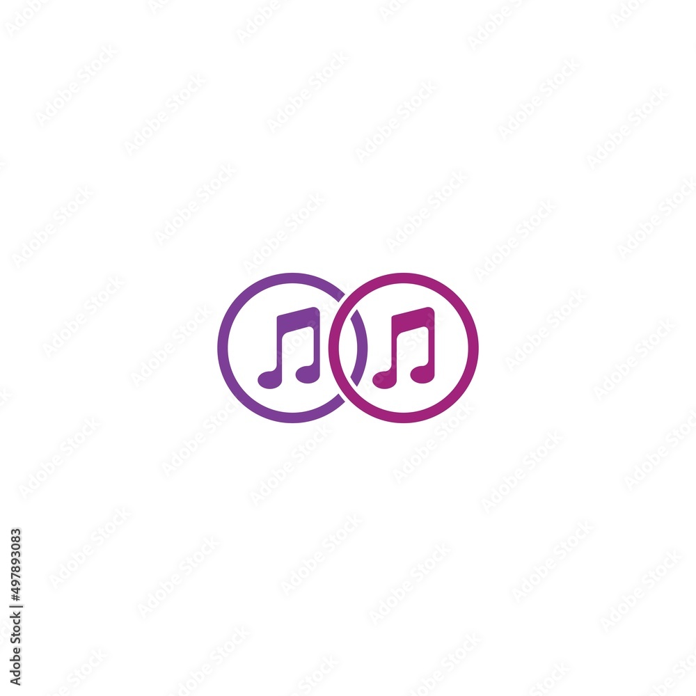 Music note Icon Vector template illustration design Music note Icon Vector template illustration design