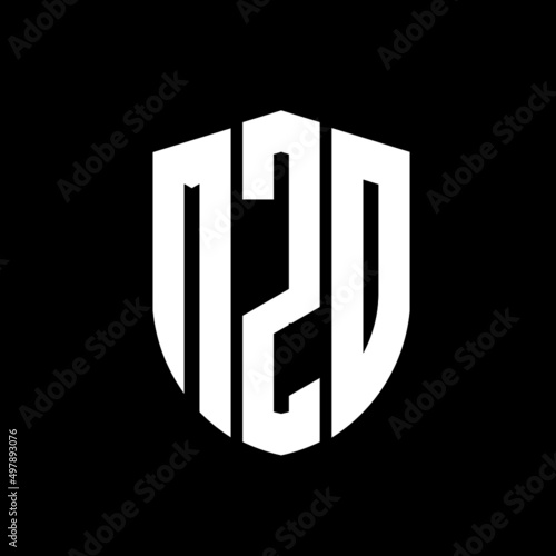 MZD letter logo design. MZD modern letter logo with black background. MZD creative  letter logo. simple and modern letter logo. vector logo modern alphabet font overlap style. Initial letters MZD  photo