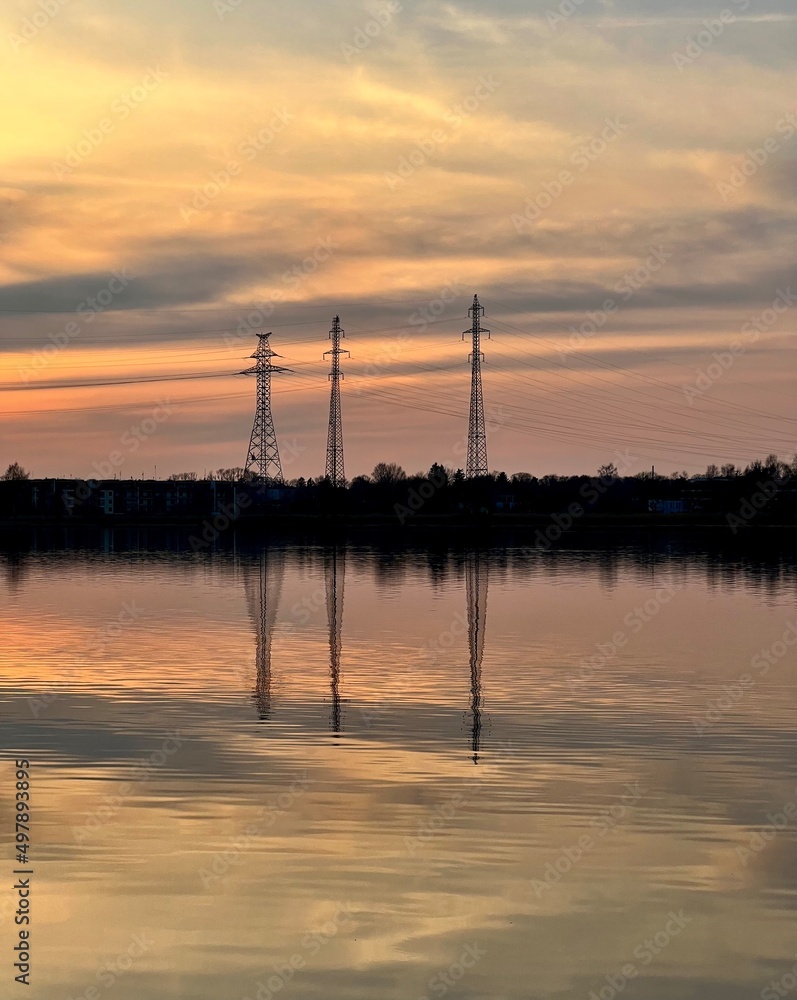 river view on a spring evening