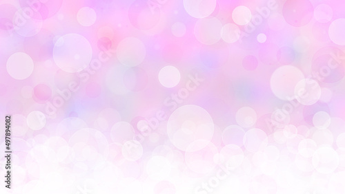 Pastel Lilac Pink Purple color bokeh abstract background. Dreamy, romantic, romance, fantasy feel