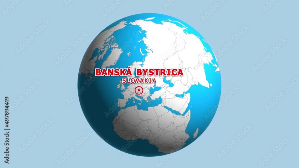 SLOVAKIA BANSKA BYSTRICA ZOOM IN FROM SPACE SLOVAKIA BANSKA BYSTRICA ZOOM IN FROM SPACE