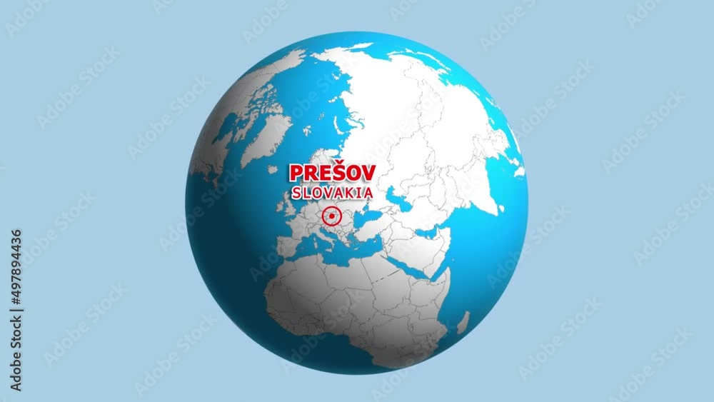 SLOVAKIA PRESOV ZOOM IN FROM SPACE SLOVAKIA PRESOV ZOOM IN FROM SPACE