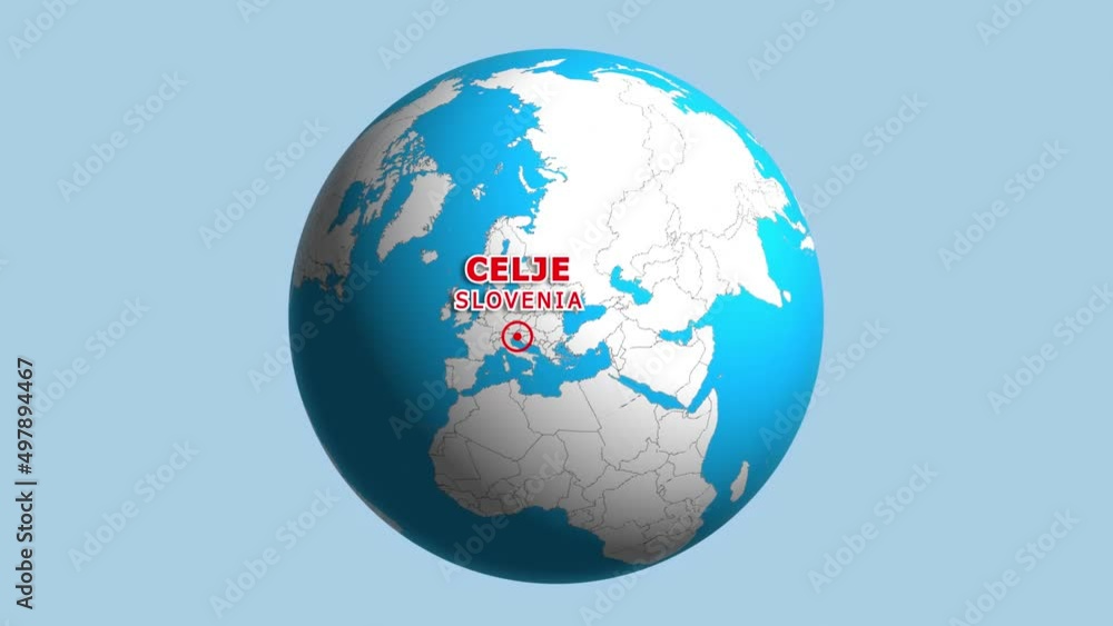 SLOVENIA CELJE ZOOM IN FROM SPACE SLOVENIA CELJE ZOOM IN FROM SPACE