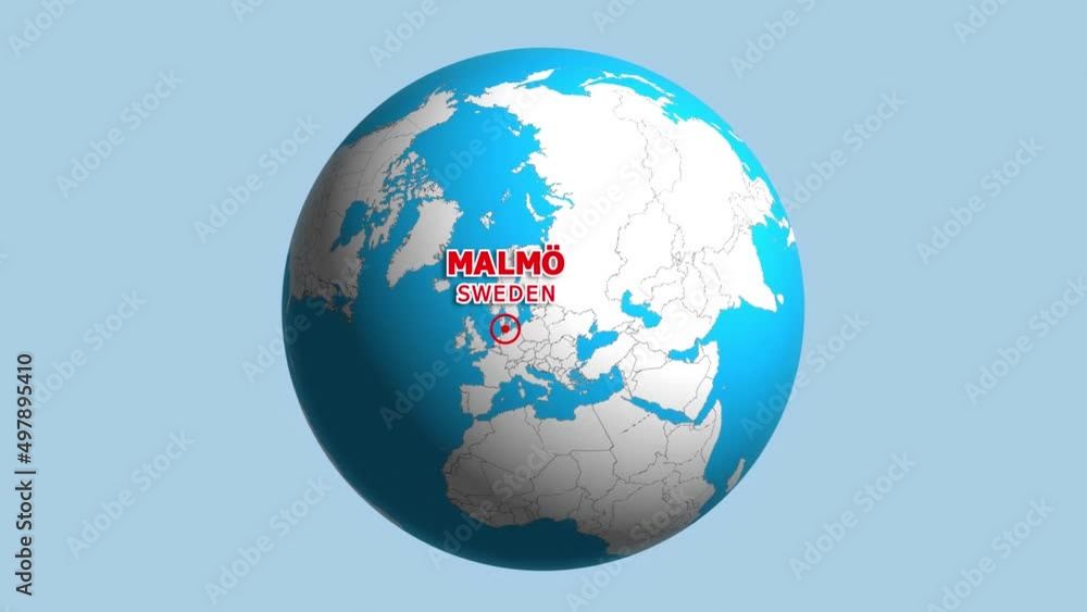 SWEDEN MALMO ZOOM IN FROM SPACE SWEDEN MALMO ZOOM IN FROM SPACE
