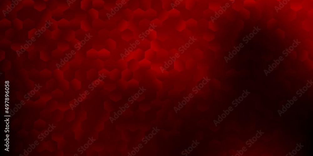 Dark red vector cover with simple hexagons. Dark red vector cover with simple hexagons.