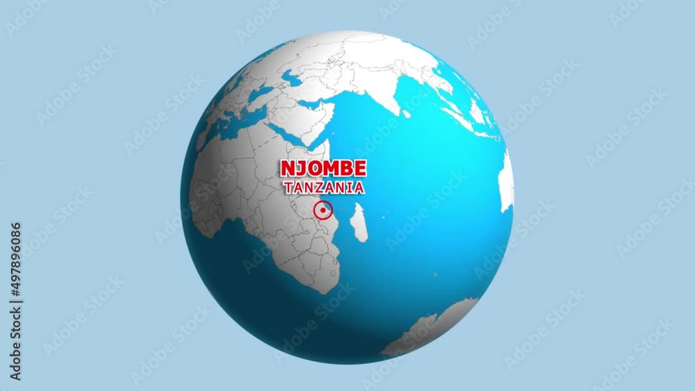 TANZANIA NJOMBE ZOOM IN FROM SPACE