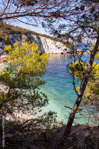 View on famous Padulella beach, Portoferraio, Island of Elba, Italy 