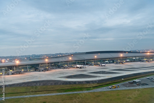 Aerial view of airport in China