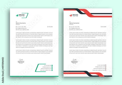 professional corporate company business letterhead design template 