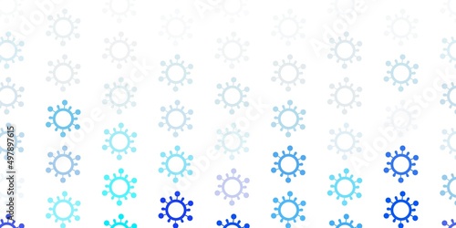 Light Pink, Blue vector template with flu signs.