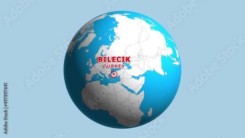 TURKEY BILECIK ZOOM IN FROM SPACE photo