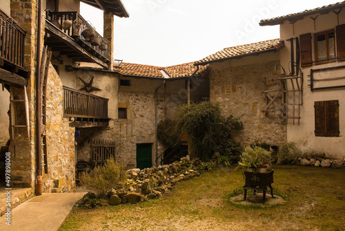 Historic residential buildings in Poffabro, a medieval village in the Val Colvera valley in Pordenone province, Friuli-Venezia Giulia, north east Italy
 photo