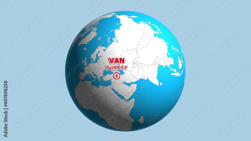 TURKEY VAN ZOOM IN FROM SPACE