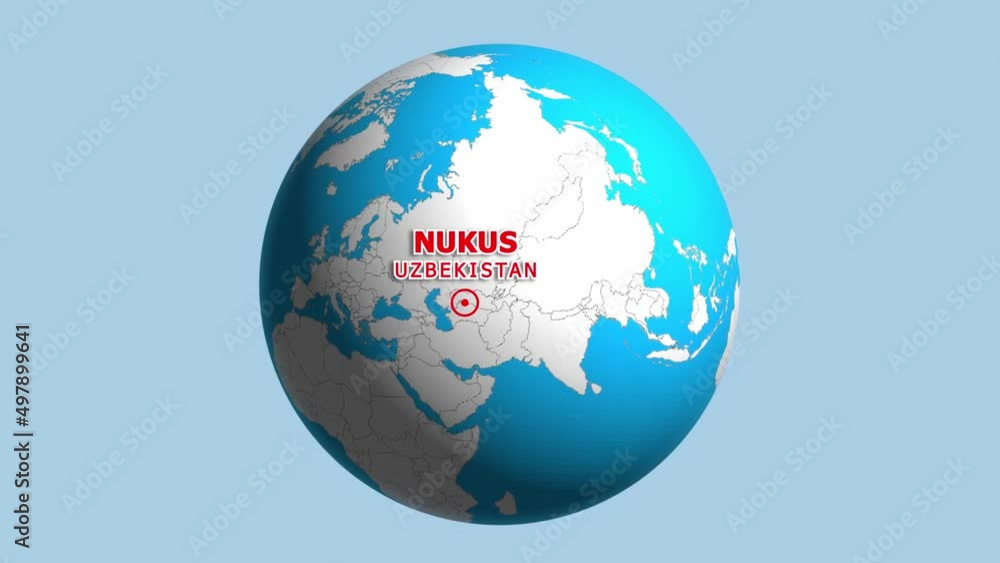 UZBEKISTAN NUKUS ZOOM IN FROM SPACE UZBEKISTAN NUKUS ZOOM IN FROM SPACE