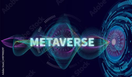 Digital Information Wave for Metaverse concept