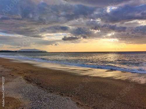 sunset on the beach