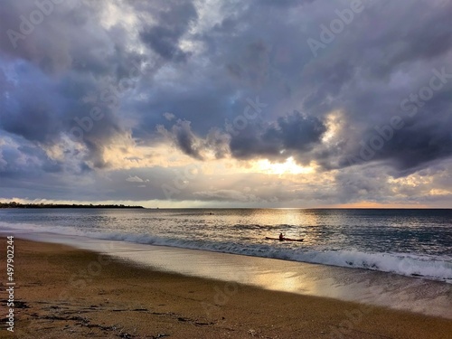 sunset on the beach