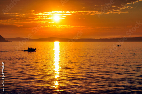 Lobster Boat at Sunrise in Maine