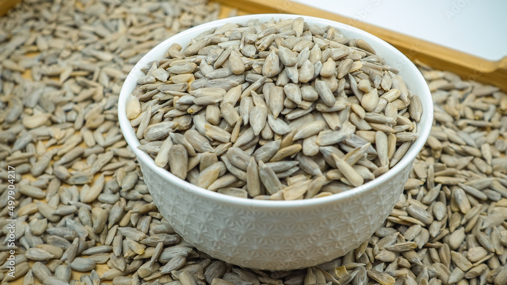 Fotografia do Stock Sunflower seeds also known as surajmukhi beej