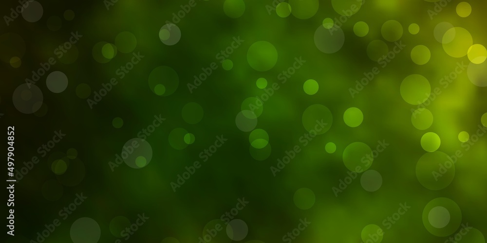 Dark Green vector texture with disks. Dark Green vector texture with disks.