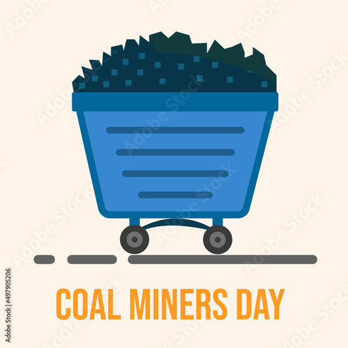 vector graphic of world coal miners day good for national world coal miners day celebration. flat design. flyer design.flat illustration.