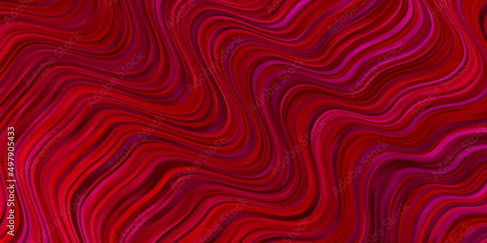 Light Red vector background with curved lines. Light Red vector background with curved lines.