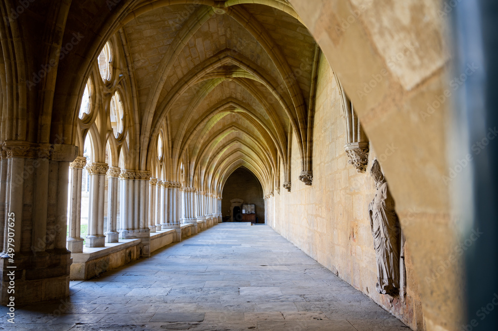 Cloister of bayonne cathedral in france