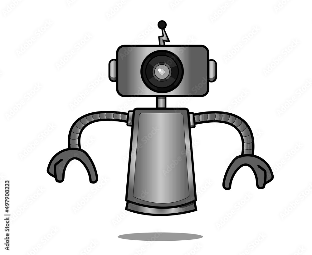 Metallic Robots Cartoon Character Design Metallic Robots Cartoon Character Design