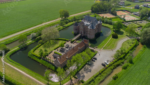 aerial vieuw of a castle in the Netherlands photo