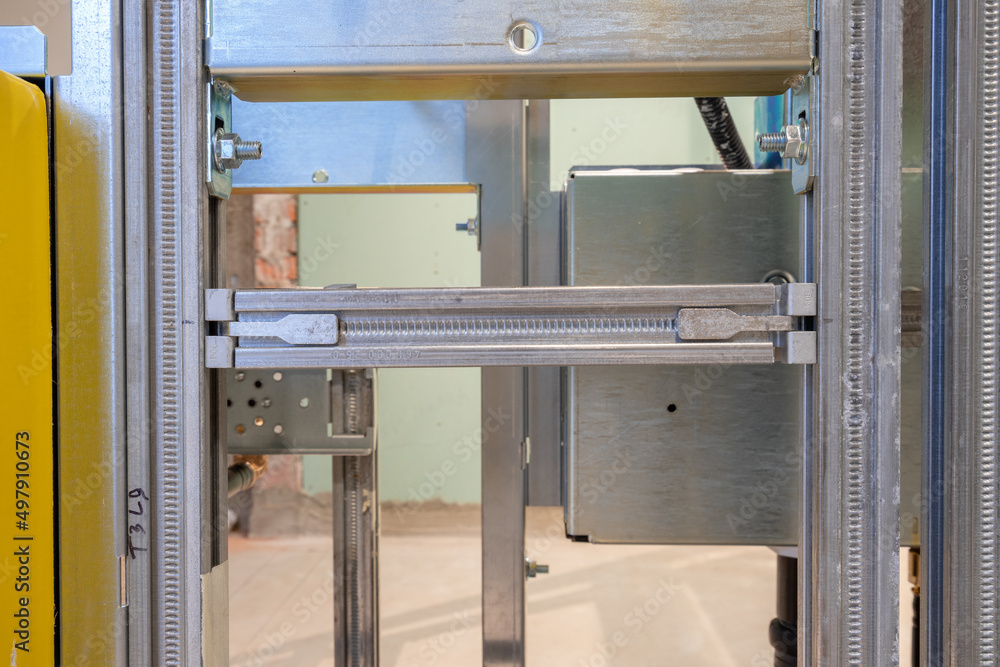 Fototapeta premium metal fasteners for plumbing installation.