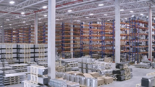 interior of a full warehouse