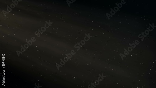 Foto 3D render of bokeh dust floating and illuminated by god-rays