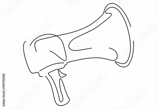 loudspeaker megaphone line black icon