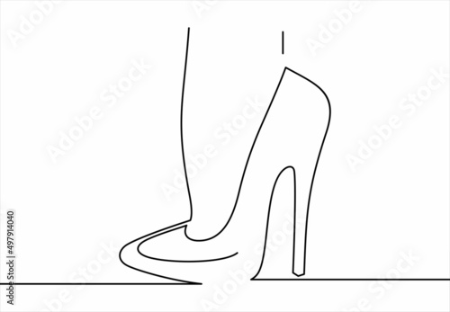 women's shoes.web icon. vector design. line drawing 