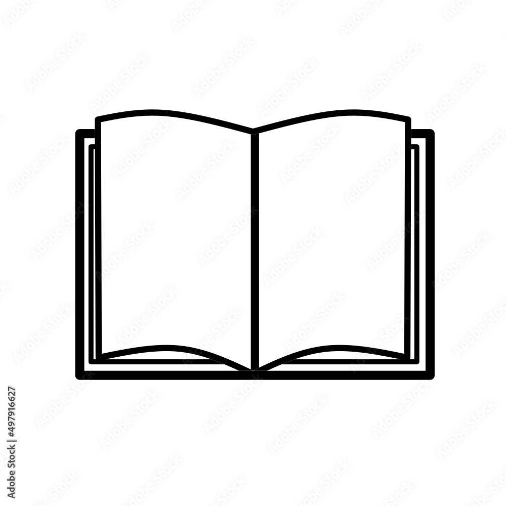 open book with blank pages.book icon vector with blank paper open book with blank pages.book icon vector with blank paper