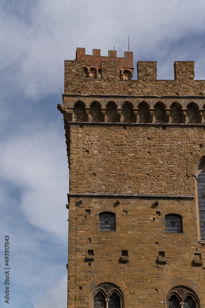 detail of old medieval building in Florence Italy detail of old medieval building in Florence Italy