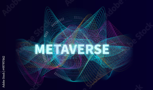 Digital Information Wave for Metaverse concept