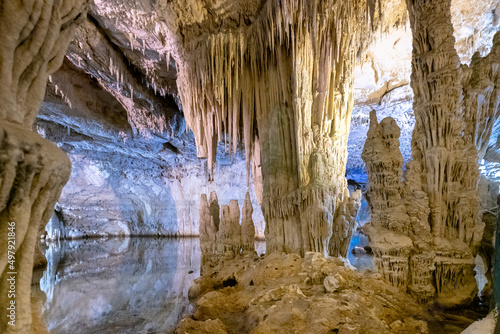 Fototapete interno della grotta di nettuno in sardegna
