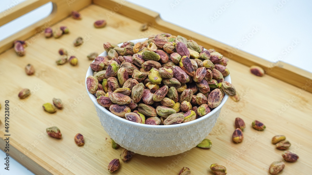 Pistachios also known as Pista. Pistachio are bursting with the fiber