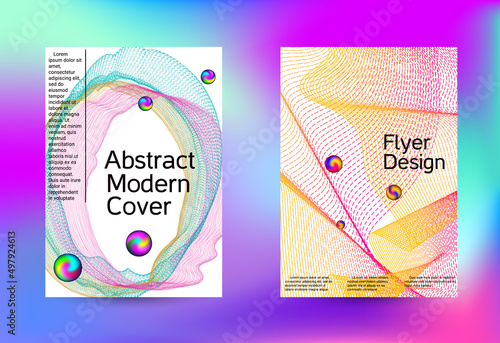 Minimum coverage of a vector. Cover design. Set of modern abstract musical backgrounds. Sound flyer for creating a fashionable cover, banner, poster, booklet...