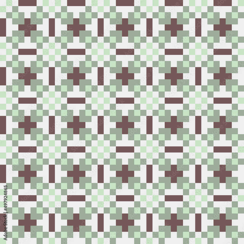 Fototapeta premium Abstract Cross Pattern generative computational art illustration