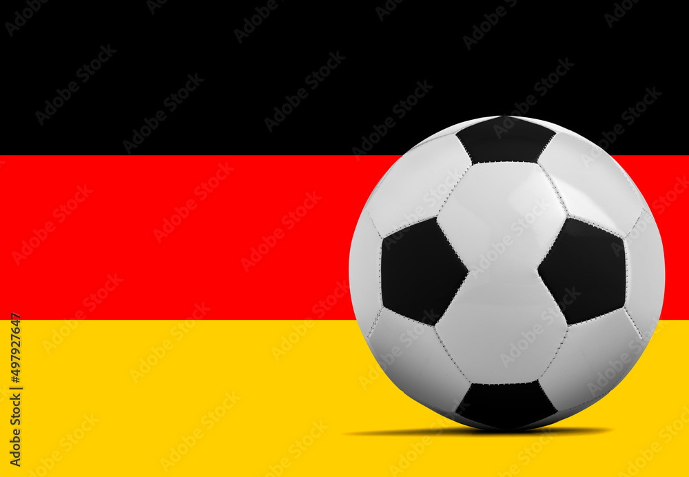Soccer ball with Germany national team flag. Soccer ball with Germany national team flag.