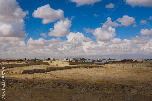 Wallpaper Mural Panoramic View to the Oasis Siwa with Green Palm Trees around, Egypt Torontodigital.ca