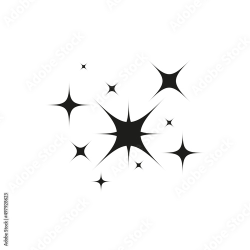 The icon of the stars. Simple flat vector illustration on a white background