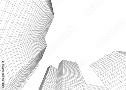 City building architectural drawing
