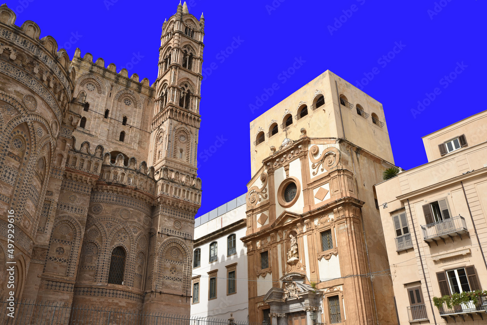 Chevet du Duomo à Palerme. Sicile