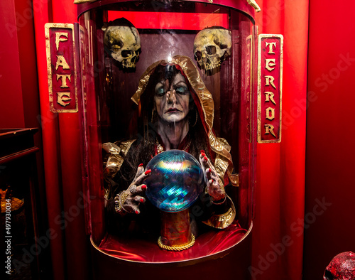 фотографія Scary Fortune Teller Booth On Display