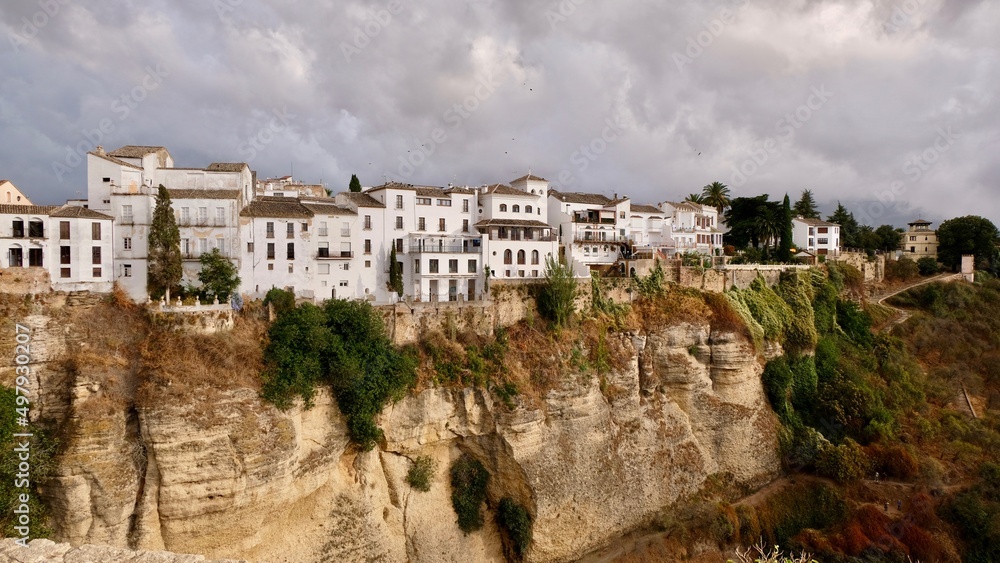 The Houses Of Ronda On Top Of The Rock Formation